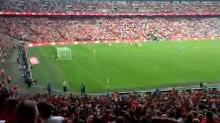 Fans Sing Na Na Giroud After His Un Real Goal At Wembley [upl. by Viscardi279]