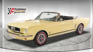 1966 Ford Mustang Convertible Start Up Test Drive and Walk Around [upl. by Drooff]