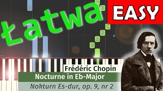 🎹 Nokturn Op 9 nr 2 F Chopin  Piano Tutorial łatwa wersja 🎵 NUTY W OPISIE 🎼 [upl. by Swee]