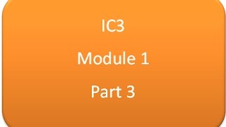 Practice questions on IC3 exam Module 1  33 [upl. by Ipoillak]