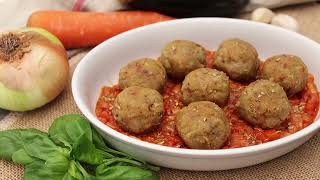 Albóndigas de berenjena Receta vegetariana paso a paso [upl. by Nirrek]