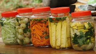 Pickled Veggies  Quick Pickles  Cucumber  Carrot  Gooseberry  Lime  Pineapple [upl. by Lyndes]