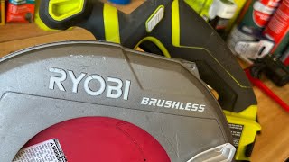 RYOBI CIRCULAR SAW REVIEW AND BLADE REMOVAL [upl. by Nnor]