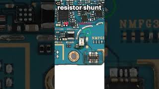 A shunt resistor in a mobile device repair mobileengineer cellphone [upl. by Oelc707]