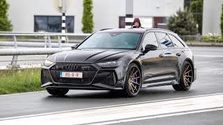 810HP Stage 2 Audi RS6 C8 with Capristo Exhaust  Accelerations Revs amp Crackles [upl. by Roarke201]