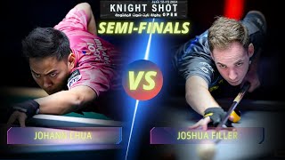 JOHANN CHUA VS JOSHUA FILLER  SEMIFINALS  KNIGHT SHOT OPEN 2024 highlights 9ballpool [upl. by Anielram587]