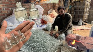 Incredible Process Of Glass Recycling  Waste Glass Convert Into Nails Polish Bottles [upl. by Pavior782]