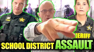 Male Karen TOUCHES Journalist in School District and Cops Protect Aggressor  Brevard County [upl. by Myrta]