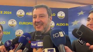 Matteo Salvini lancia la candidatura di Aldo Patriciello nella Lega per le Europee [upl. by Artemed828]