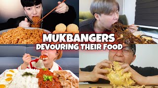 MUKBANGERS DEVOURING THEIR FOOD [upl. by Averat]