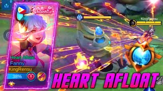 NEW FANNY VALENTINES SKIN⚡ WORTH IT SKIN  HEART AFLOAT  SOLO RANK AGGRESSIVE GAMEPLAY 🔥 MLBB [upl. by Leggat]