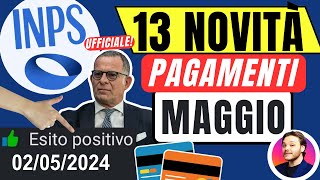 INPS🔴13 NOVITÀ MAGGIO👉ADI SFL PENSIONI✅AUU NASPI💶BONUS IN ARRIVO [upl. by Swiercz]