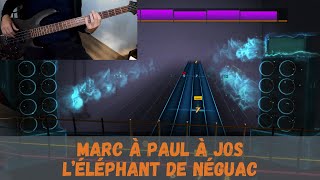 Marc à Paul à Jos LÉléphant de Néguac Bass cover Rocksmith 2014 [upl. by Auqinal]