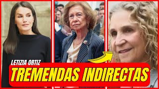 TREMENDAS INDIRECTAS a Letizia y Felipe de Elena y Doña Sofía por Juan Carlos [upl. by Nwahs]