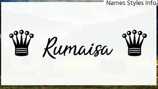 Rumaisa Name Style  Rumaisa Name Signature Style  Rumaisa Signature Style  Rumaisa Name Status [upl. by Asia476]