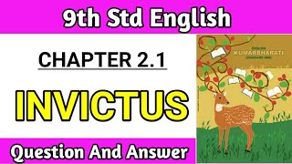 invictus poem 9th standard question answer  chapter 21 warming up and english Workshop [upl. by Ramas374]