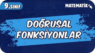 Doğrusal Fonksiyonlar  9Sınıf Matematik 2025 [upl. by Haim]