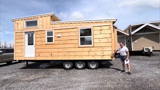 ALL WOOD OPTION NOW AVAILABLE  BIG SAVINGS on Amish Built Model Tiny Homes when you choose WOOD 🇺🇸 [upl. by Nnairret976]