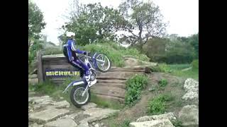 Trials bike riding Old video The Suffolk trials park sleepers trials alpinestars renthal s3 [upl. by Ramedlab737]