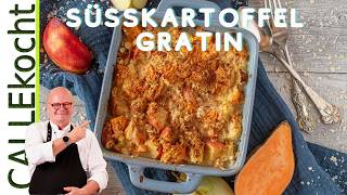 SüßkartoffelAuflauf mit Käse im Ofen lecker zubereiten Bestes Rezept [upl. by Bushey]