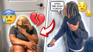 CRYING WITH THE DOOR LOCKED PRANK He Care 🥹 [upl. by Alexandros490]