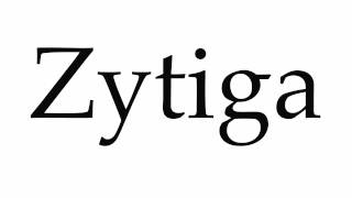 How to Pronounce Zytiga [upl. by Sutit]