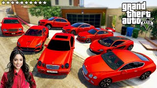 GTA 5  Stealing Cars from Jenna Ortega With Franklin  Real Life Cars 50 [upl. by Cornie]