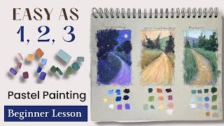 EASY as 1 2 3  Beginner Soft Pastel Tutorial [upl. by Drews]