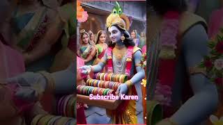 goriya kalaiya Tula de mujhe hari hari chudiyan Kanha ji Radha Ji short [upl. by Sayette]