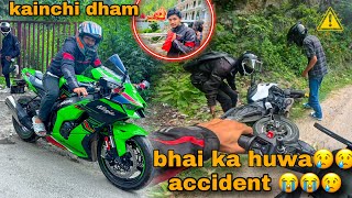 ghr aate samy huwa accident 😢 zx10 fast ride 😳😳 ladai ho gyi 🤬🤬 [upl. by Atiugram]