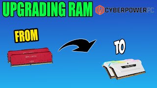 UPGRADING RAM ON CYBERPOWERPC RTX 3060 12GB  RYZEN 7 5800X [upl. by Jolanta]