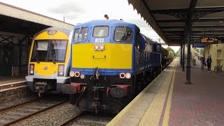 NIR 111 Class loco 113  Ballast Train  Antrim 17517 [upl. by Keifer]