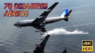 70 Acidentes e Quedas de Avião Desastres Aéreos [upl. by Raila]