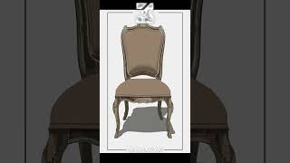 Baroque Style Chair 3D Model Sketchup [upl. by Barden427]