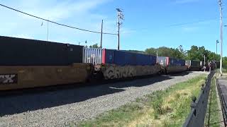 CSX i 018 02 Intermodal by Homestead 7224 ET44AH leads short consist of single stacks and pigs [upl. by Sandler]