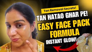 Tan removal face pack second method  How to remove tan at home tanremovalfacepack [upl. by Ennayehc]