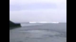 Huge Tsunami crests off the coast of Lhoknga Aceh Indonesia [upl. by Eeniffar]