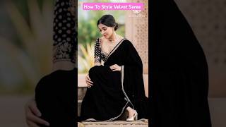 Velvet sareeytshorts viralvideo velvetsaree velvetdresses saree [upl. by Michey747]