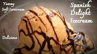 Spanish Delight Icecream  Homemade Delight Icecream  Soft and Creamy Icecream  DV Recipes [upl. by Eihtur92]