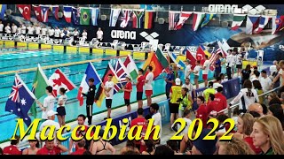 21st Maccabiah Games 2022quotHatikvahquot Israel National AnthemSwimming opening ceremony [upl. by Ablem655]