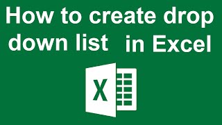 How to Create a drop down list in Excel [upl. by Eoin]