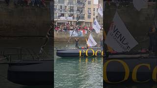 Départ de 🇨🇵 Clarisse Crémer du Vendée Globe 🌎 2024 Bravo courage ⛵️youtubeshorts [upl. by Betta]