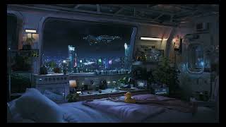 Bedroom Dystopian Cyberpunk City Live Wallpaper [upl. by Lugo]