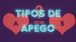 TIPOS DE APEGO ADULTO [upl. by Matejka]