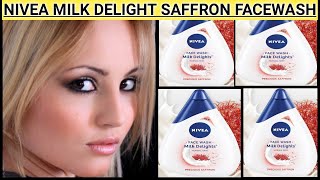 NIVEA Milk Delights Face WashNIVEA Milk Delights Precious SaffronNIVEA Face Wash Review [upl. by Ignatzia194]