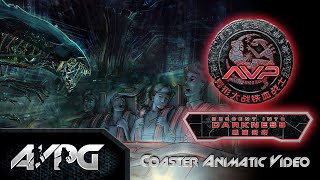 Alien vs Predator Descent Into Darkness  Coaster Animatic Video [upl. by Ruthy]