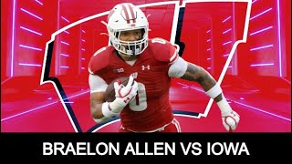 Braelon Allen vs Iowa  2024 NFL Draft Film [upl. by Llennhoj]