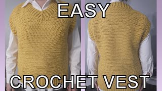 Easy Crochet Vest [upl. by Sidnala91]