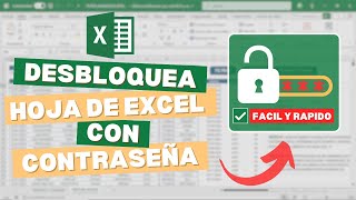 🔓 COMO DESBLOQUEAR HOJA DE EXCEL PROTEGIDA CON CONTRASEÑA EN EXCEL [upl. by Lenroc]