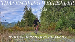 THANKSGIVING WEEKEND GRAVEL RIDE  Vancouver Island North  Kona Unit X [upl. by Aikrahs316]